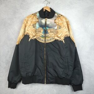 Billionaires Circle Jacket Mens Medium Bomber Art Graphic Angels Baroque Flight